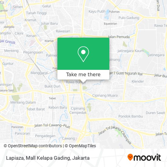 Lapiaza, Mall Kelapa Gading map