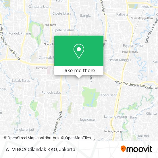 ATM BCA Cilandak KKO map