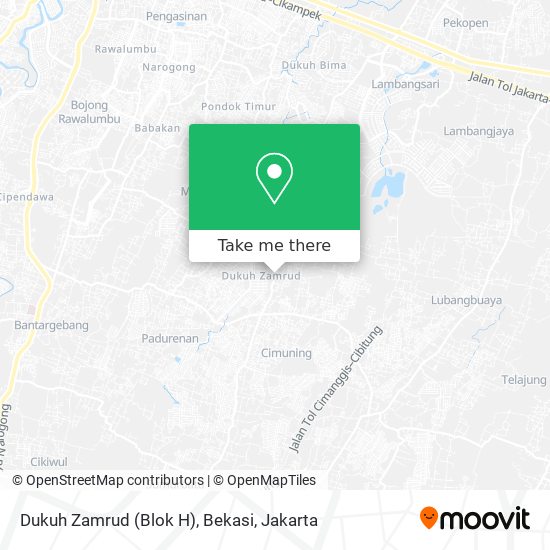 Dukuh Zamrud (Blok H), Bekasi map