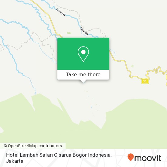 Hotel Lembah Safari Cisarua Bogor Indonesia map