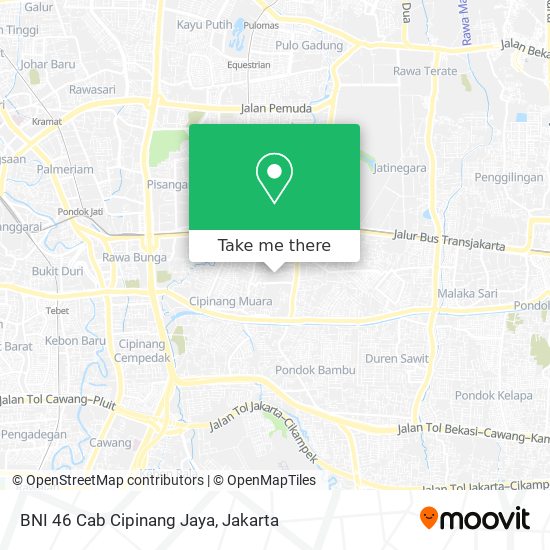 BNI 46 Cab Cipinang Jaya map