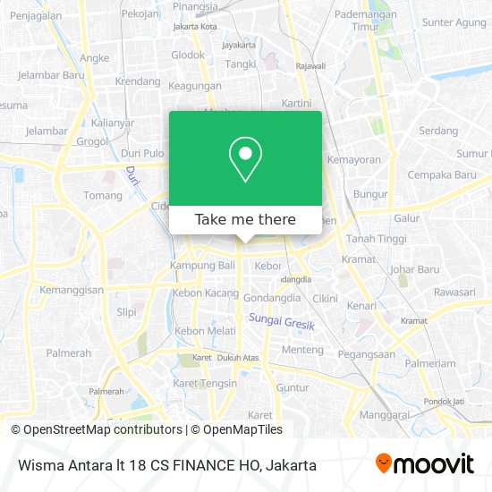 Wisma Antara lt 18 CS FINANCE HO map