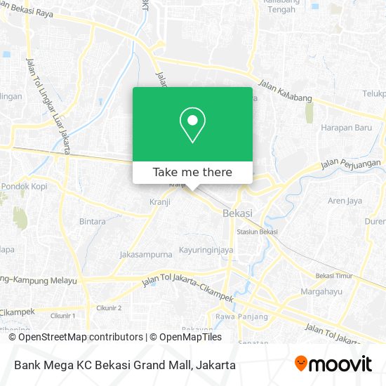 Bank Mega KC Bekasi Grand Mall map