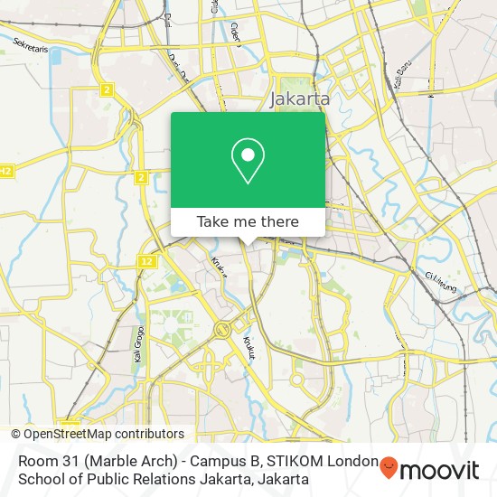 Room 31 (Marble Arch) - Campus B, STIKOM London School of Public Relations Jakarta map