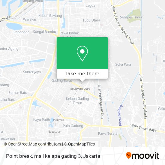 Point break, mall kelapa gading 3 map