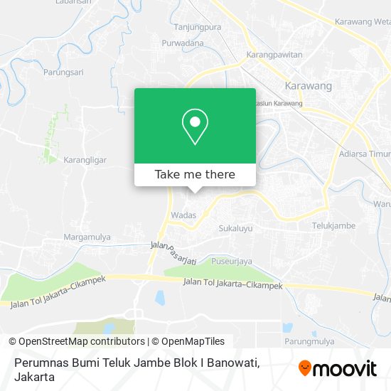 Perumnas Bumi Teluk Jambe Blok I Banowati map