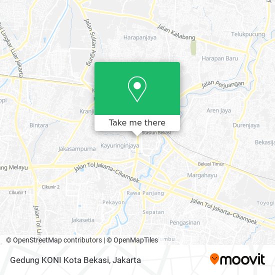 Gedung KONI Kota Bekasi map