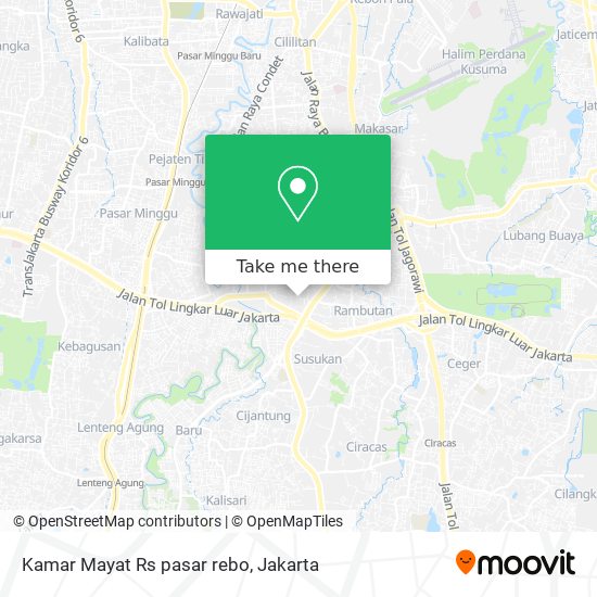 Kamar Mayat Rs pasar rebo map