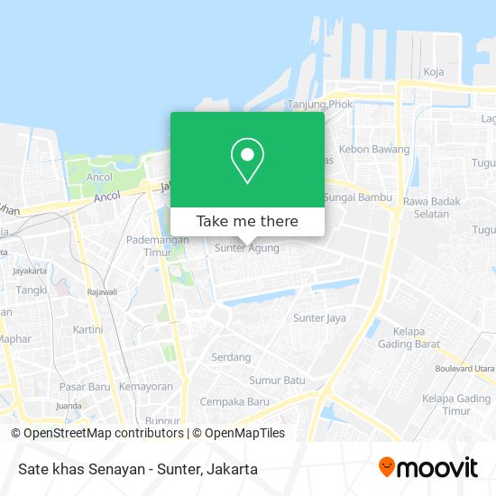 Sate khas Senayan - Sunter map