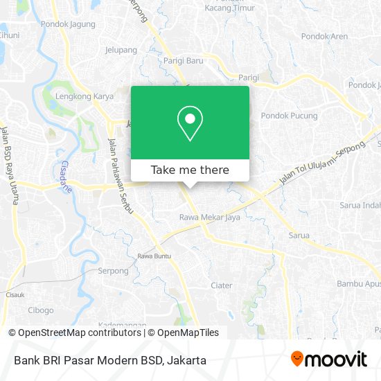 Bank BRI Pasar Modern BSD map