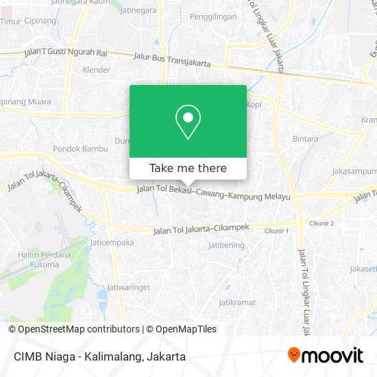 CIMB Niaga - Kalimalang map