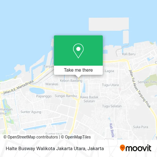 Halte Busway Walikota Jakarta Utara map
