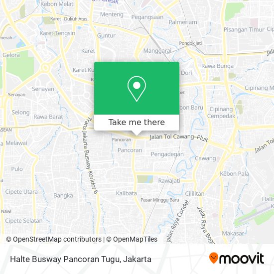 Halte Busway Pancoran Tugu map