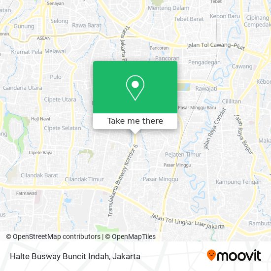 Halte Busway Buncit Indah map