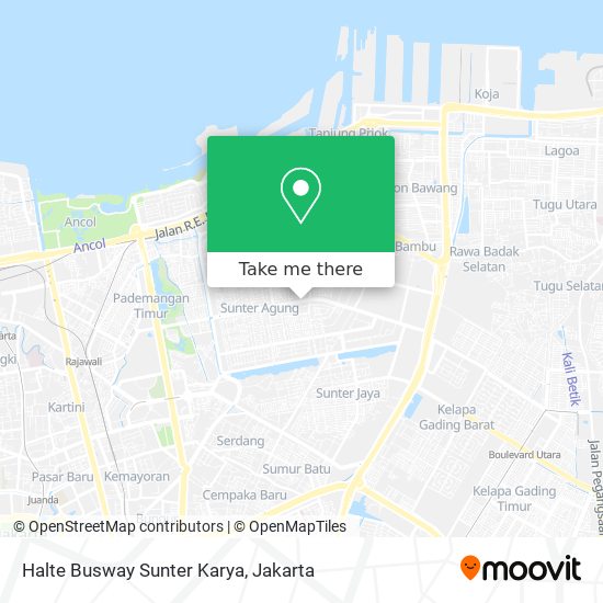 Halte Busway Sunter Karya map