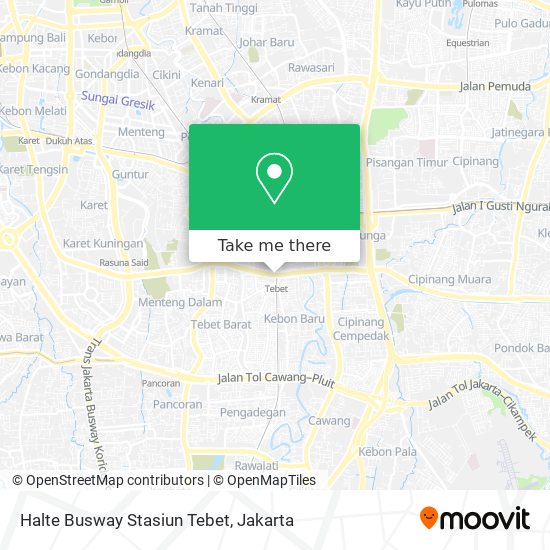 Halte Busway Stasiun Tebet map