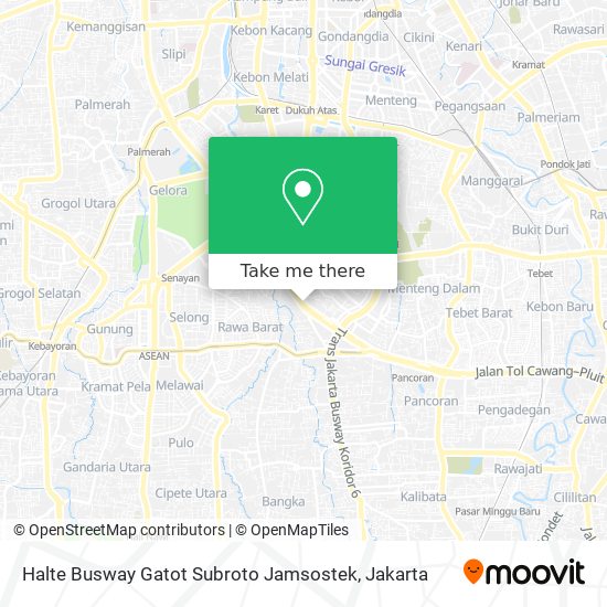 Halte Busway Gatot Subroto Jamsostek map