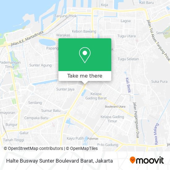 Halte Busway Sunter Boulevard Barat map