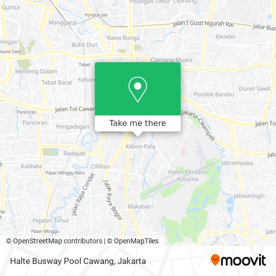 Halte Busway Pool Cawang map