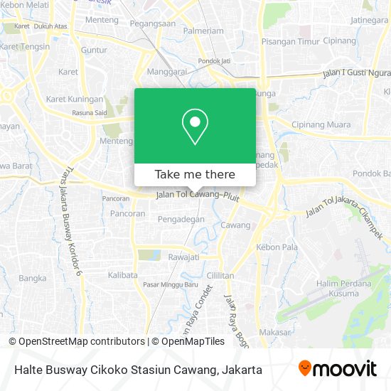 Halte Busway Cikoko Stasiun Cawang map