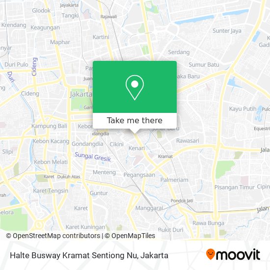 Halte Busway Kramat Sentiong Nu map