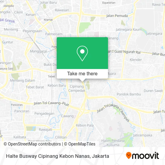 Halte Busway Cipinang Kebon Nanas map