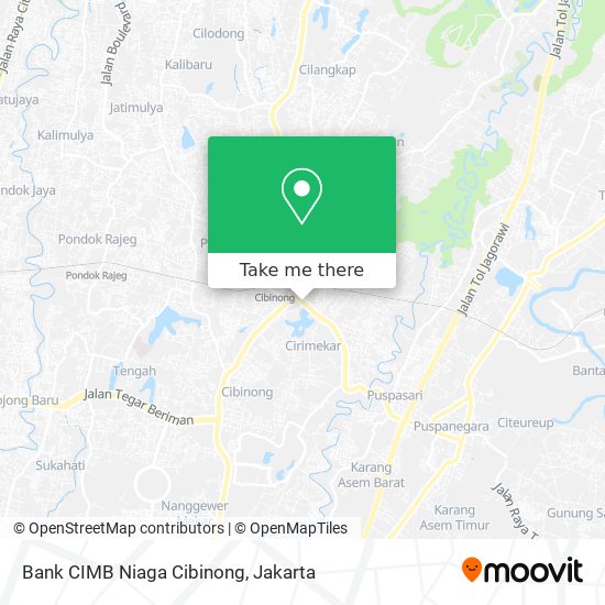 Bank CIMB Niaga Cibinong map