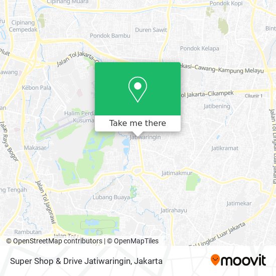 Super Shop & Drive Jatiwaringin map