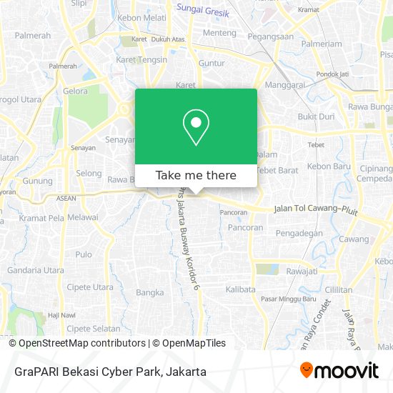 GraPARI Bekasi Cyber Park map