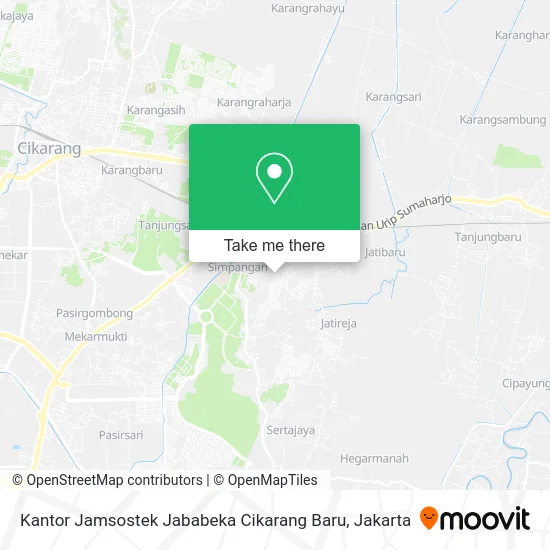 Kantor Jamsostek Jababeka Cikarang Baru map