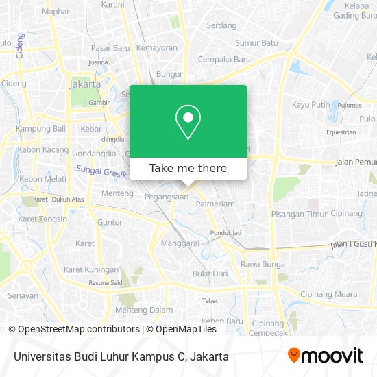 Universitas Budi Luhur Kampus C map