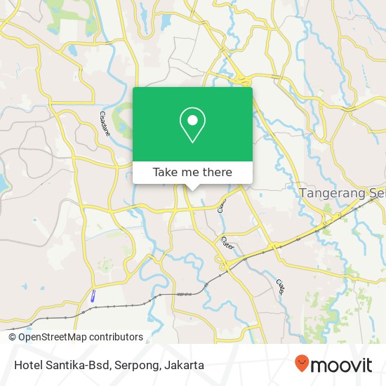 Hotel Santika-Bsd, Serpong map