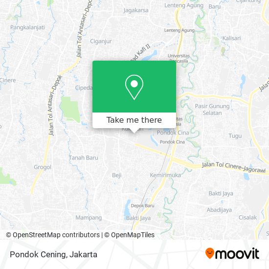 Pondok Cening map