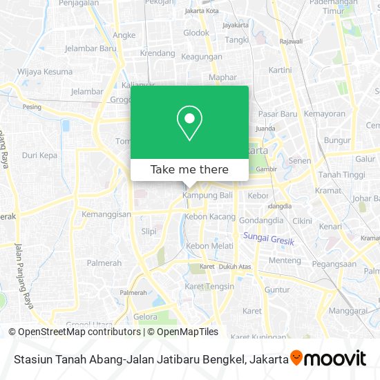 Stasiun Tanah Abang-Jalan Jatibaru Bengkel map