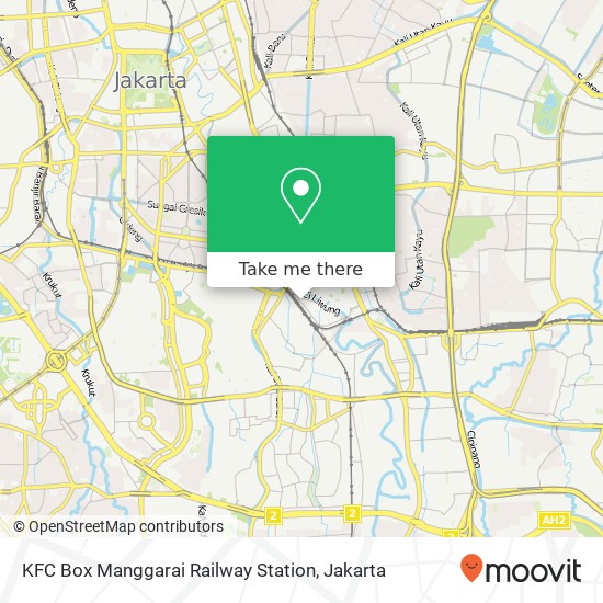 KFC Box Manggarai Railway Station map