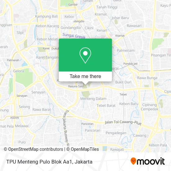 TPU Menteng Pulo Blok Aa1 map