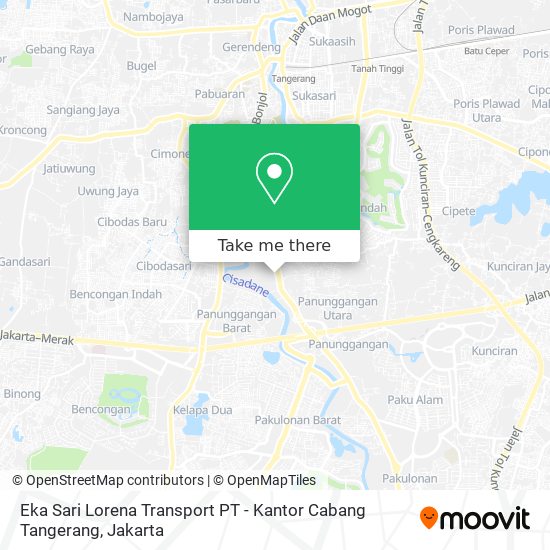 Eka Sari Lorena Transport PT - Kantor Cabang Tangerang map