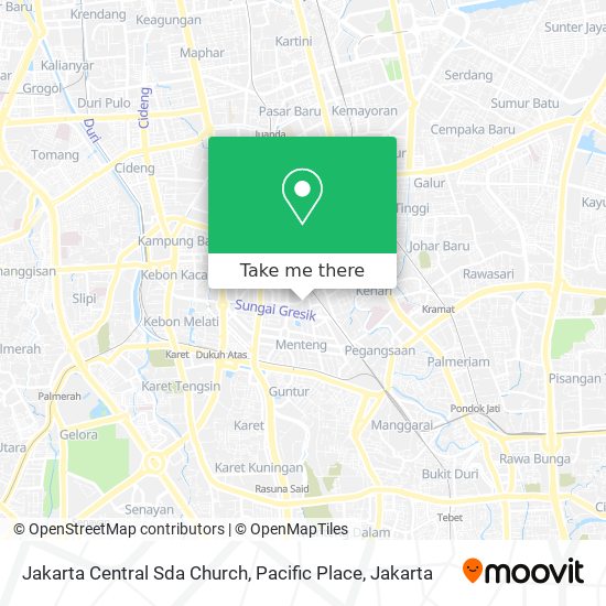 Jakarta Central Sda Church, Pacific Place map