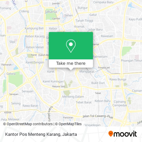 Kantor Pos Menteng Karang map