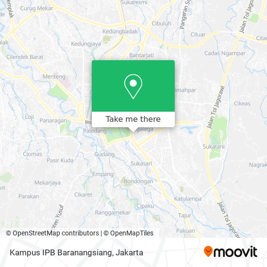 Kampus IPB Baranangsiang map