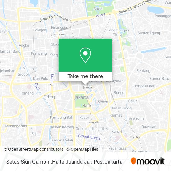 Setas Siun Gambir .Halte Juanda Jak Pus map