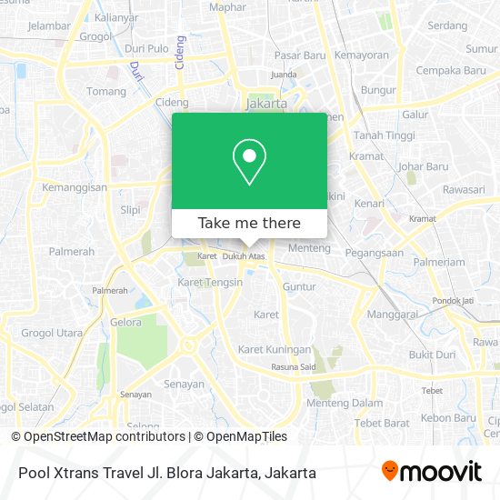 Pool Xtrans Travel Jl. Blora Jakarta map
