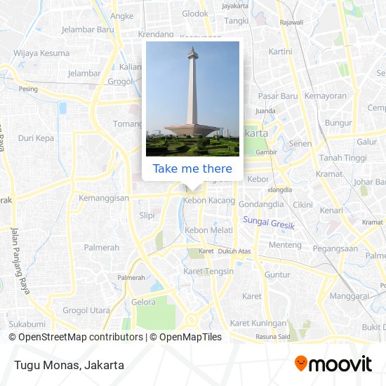 Tugu Monas map