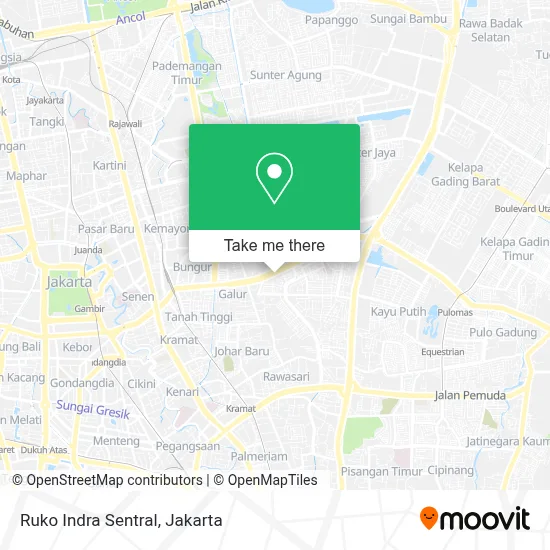 Ruko Indra Sentral map