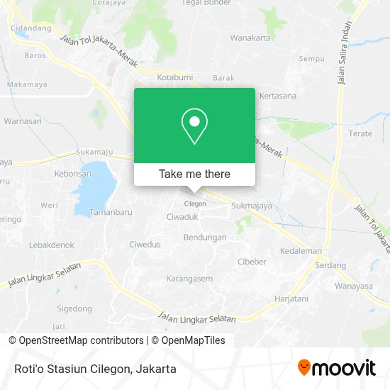 Roti'o Stasiun Cilegon map