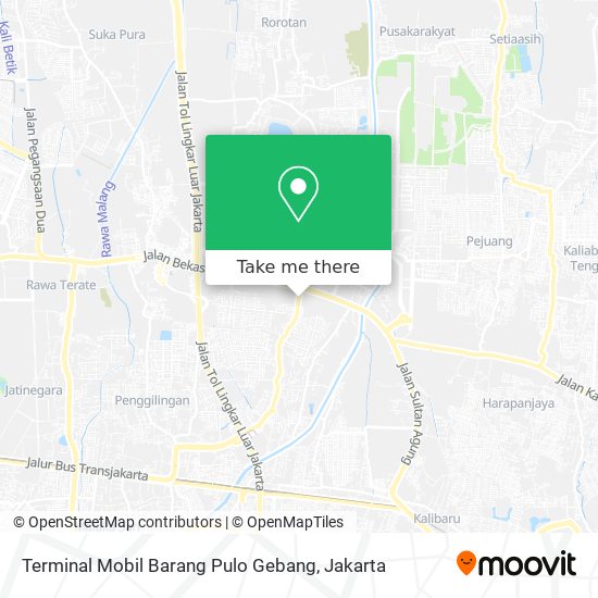 Terminal Mobil Barang Pulo Gebang map