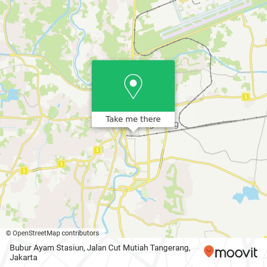 Bubur Ayam Stasiun, Jalan Cut Mutiah Tangerang map