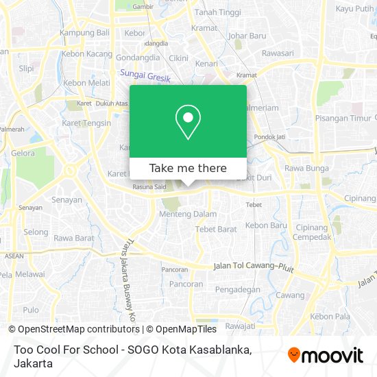 Too Cool For School - SOGO Kota Kasablanka map