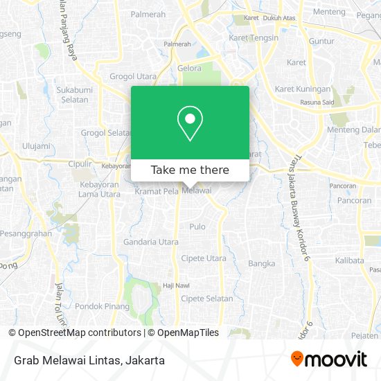 Grab Melawai Lintas map