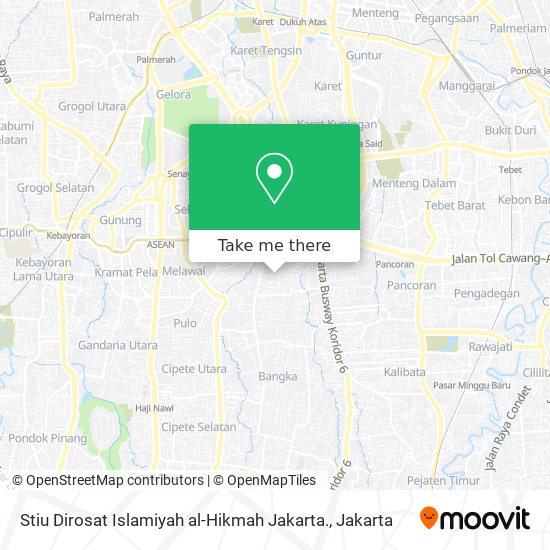 Stiu Dirosat Islamiyah al-Hikmah Jakarta. map